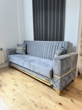 Grey Gold Guggi Sofa Bed 3