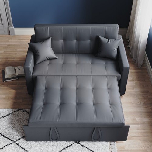 Sofa bed dark - dark, seater