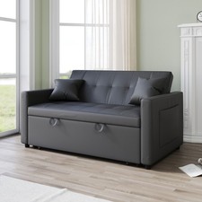 2 Seater Sofa Bed Grey Living